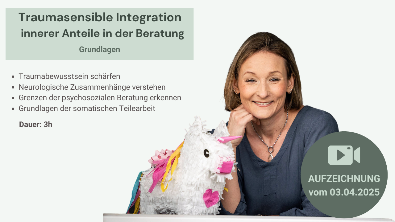 Titelbild für den Online-Kurs "Traumasensibel beraten"